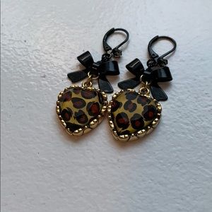 Betsey Johnson Leopard earrings